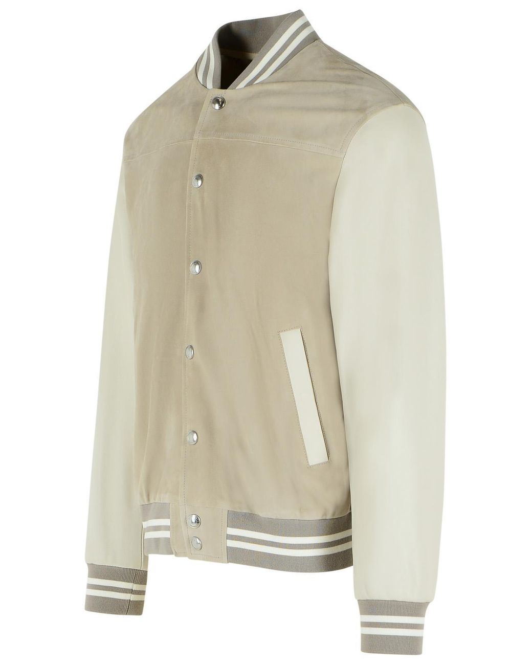 Eleventy Natural Snap-Button Bomber Jacket for men