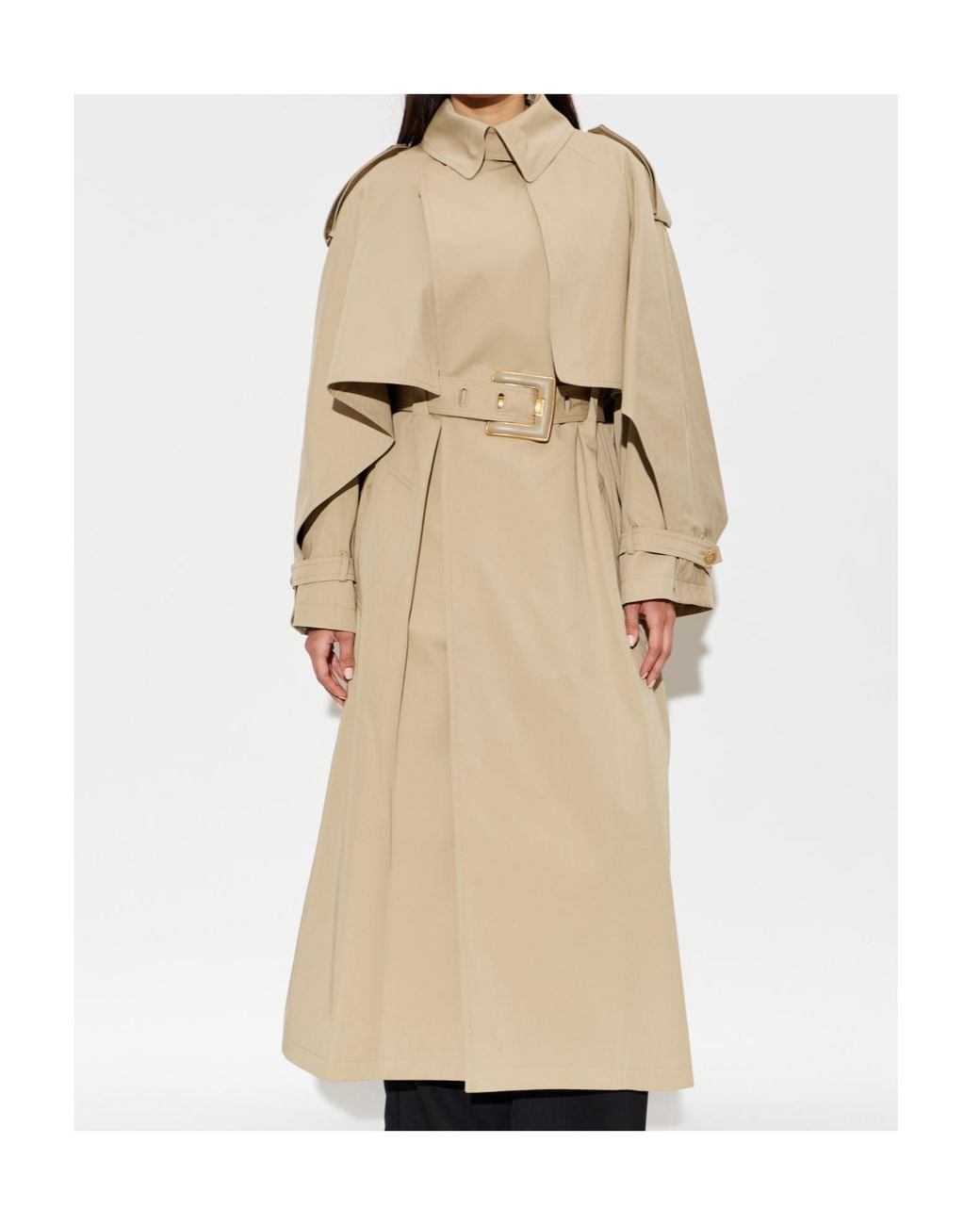 Balmain Natural Belted Trench Coat
