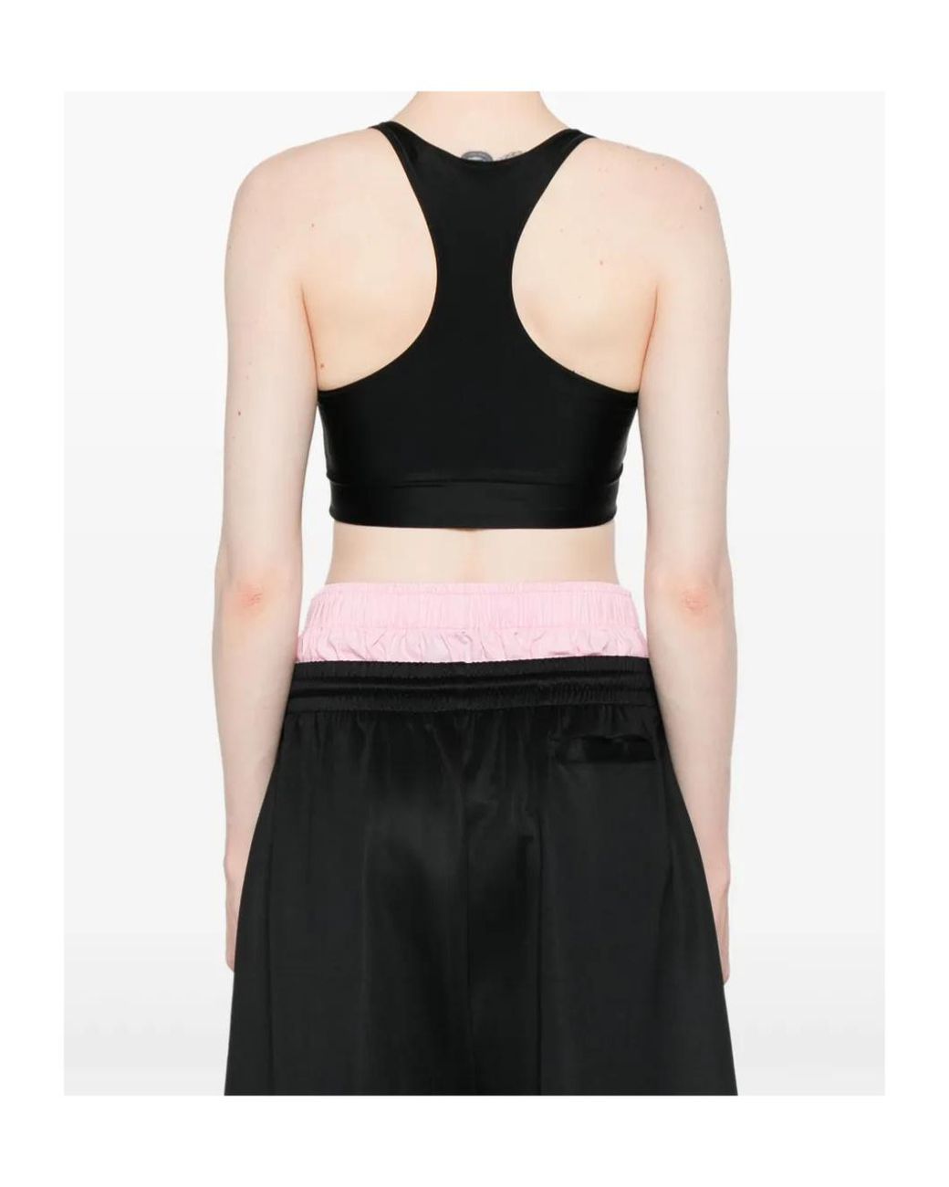 ROTATE BIRGER CHRISTENSEN Black Stretch Racer Back Bra