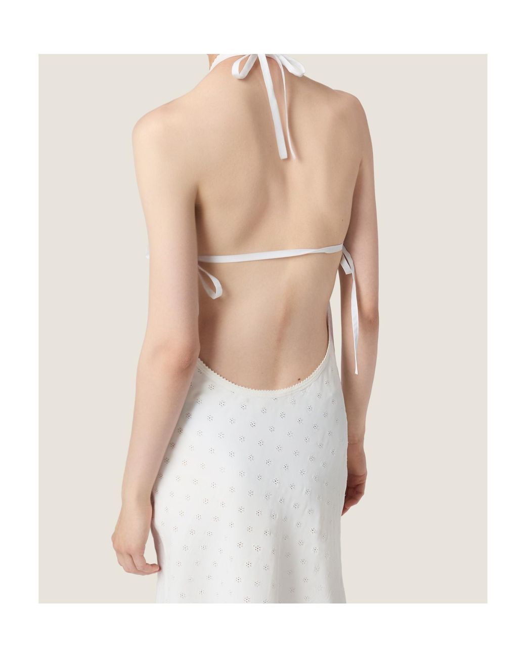 Miu Miu White Cady Eyelet Lace Mini Dress