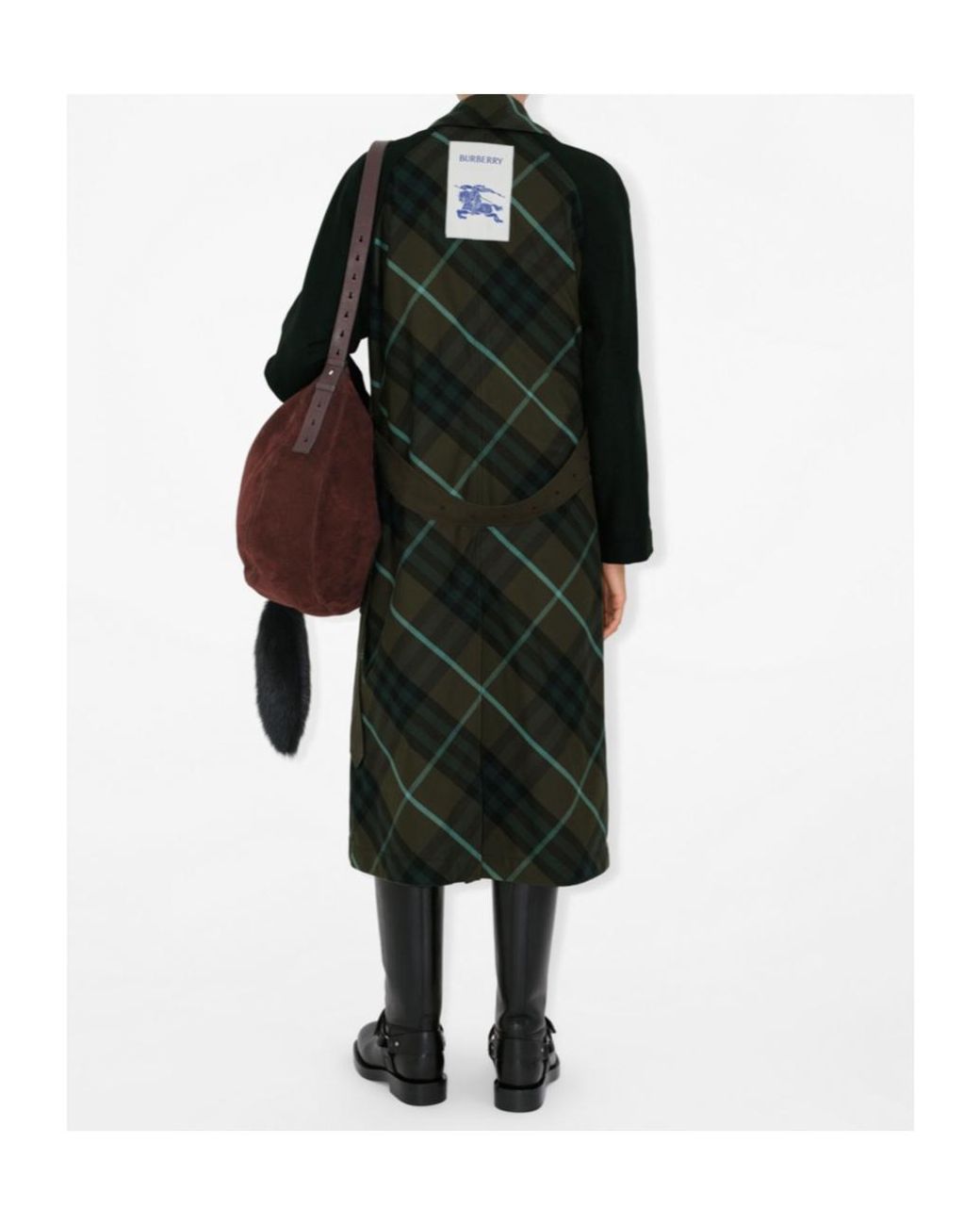 Burberry Black Bradford Belted-Waist Reversible Trench Coat