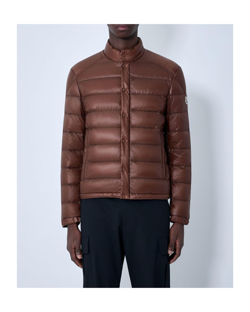 Moncler Brown Selves Short Down Jacket for men