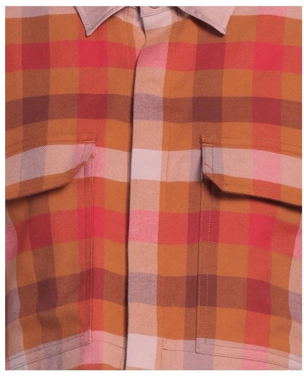 Rick Owens Red Casual Checked Jacket