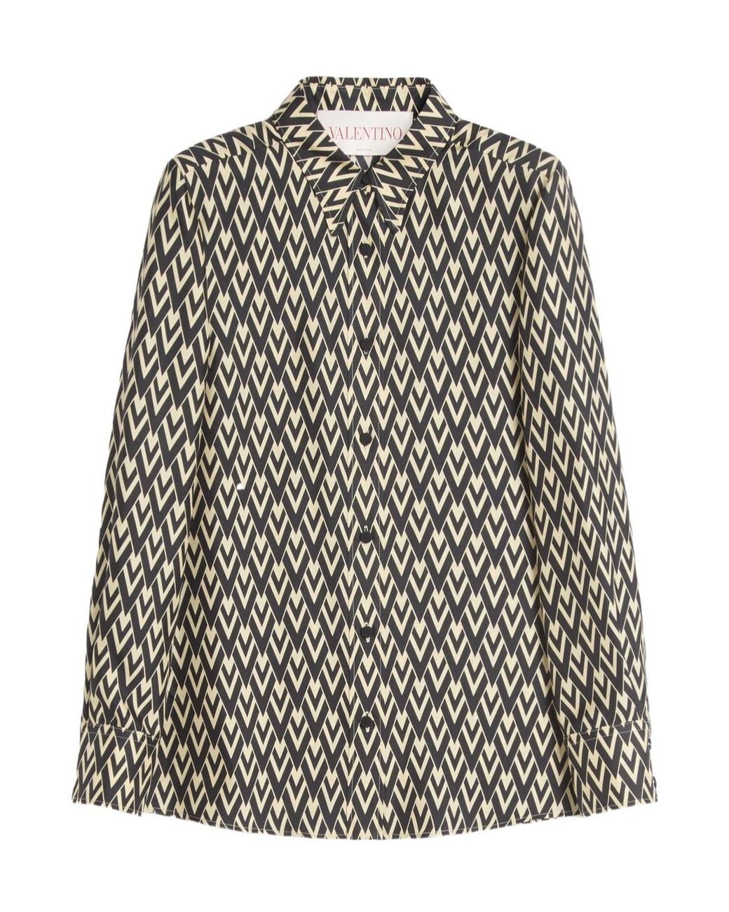 Valentino Multicolor Toute La V Monogram Long-Sleeved Shirt