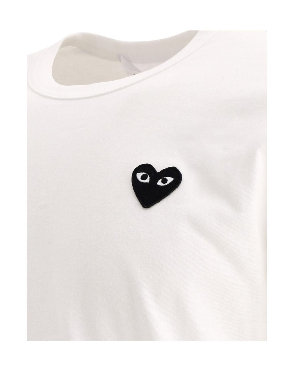 COMME DES GARÇONS PLAY White Heart-Patch T-Shirt for men