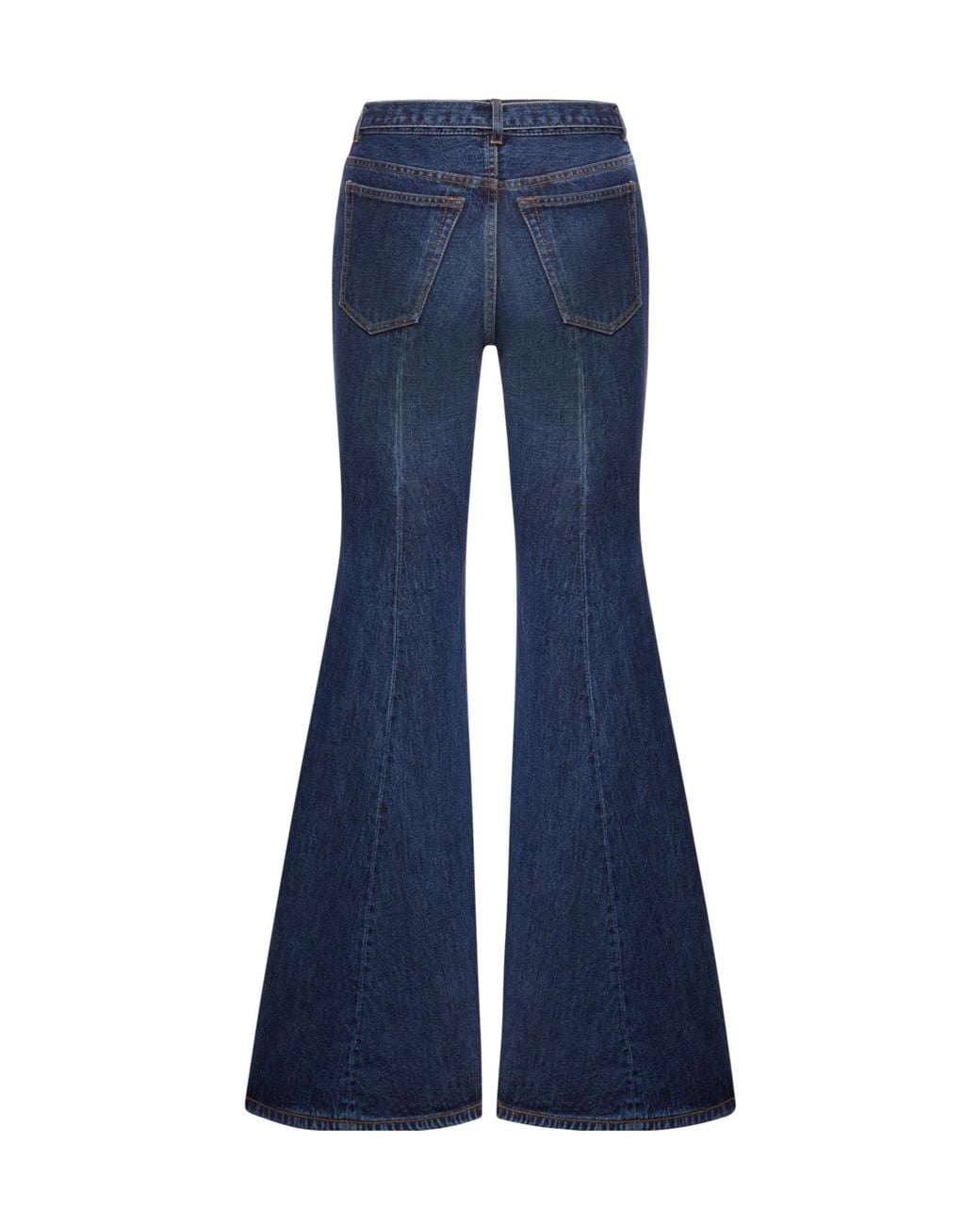 Sacai Blue Low-Rise Flared Jeans