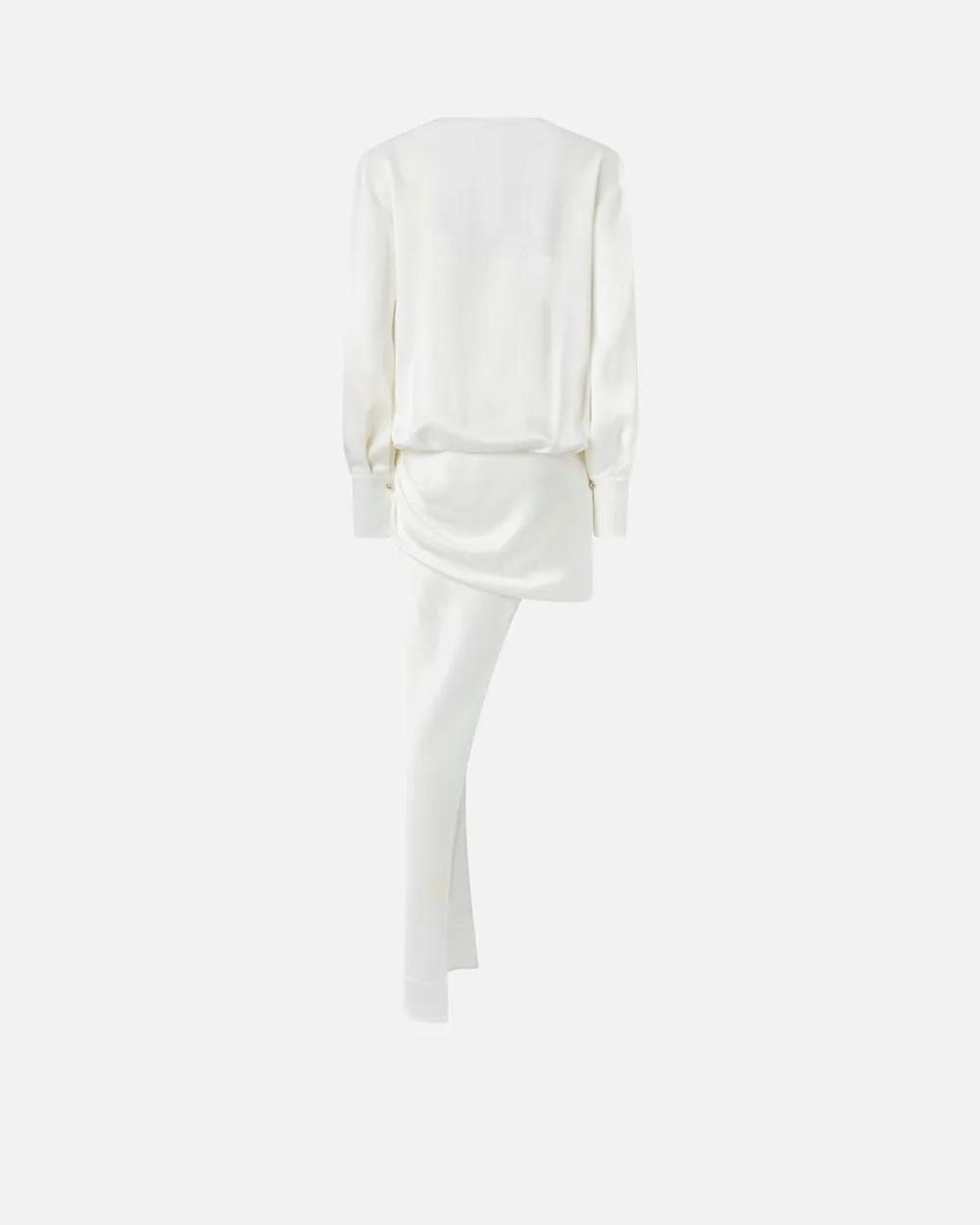 Pinko White Lace-Embellishment Mini Dress