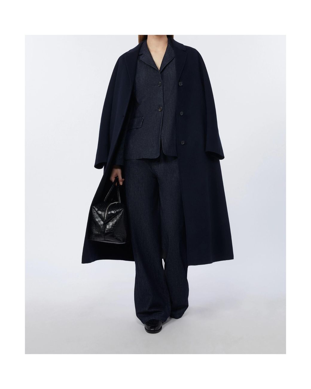 Max Mara Blue 'S Leone Single Breasted Denim Jacket