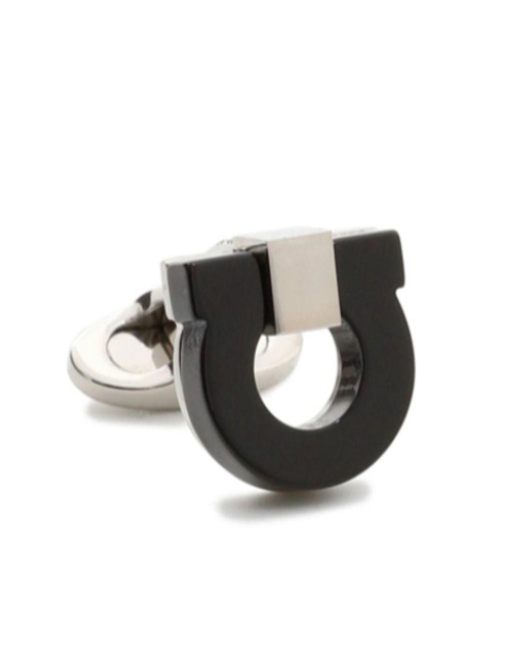 Ferragamo White Ferragamo Gancini Cufflinks for men