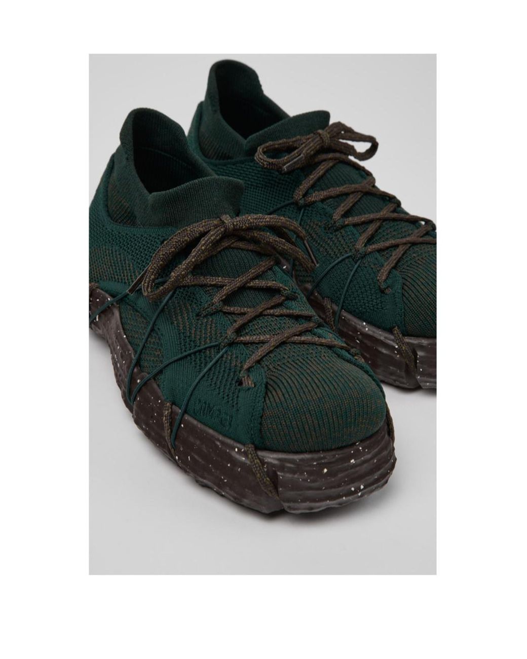 Camper Black Roku Knitted Lace-Up Sneakers