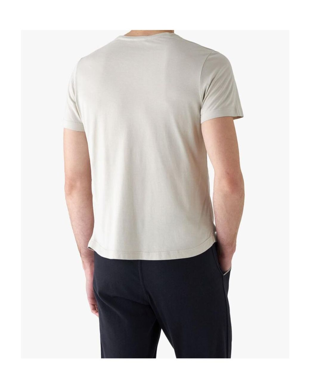 Loro Piana White Short-Sleeved Jersey T-Shirt for men
