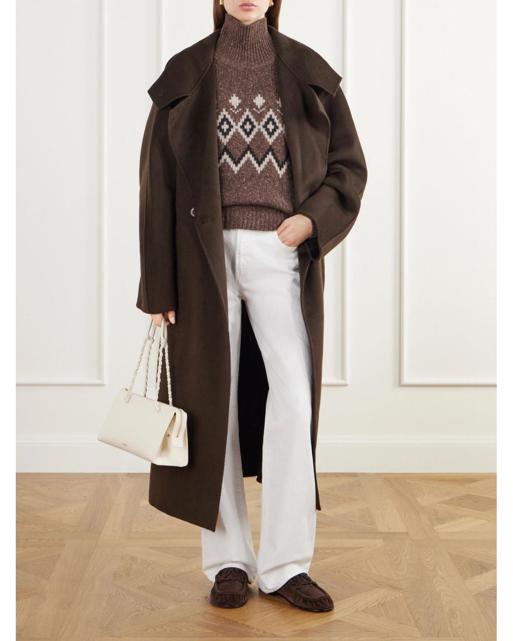 Lisa Yang Brown Cashmere Turtleneck Sweater