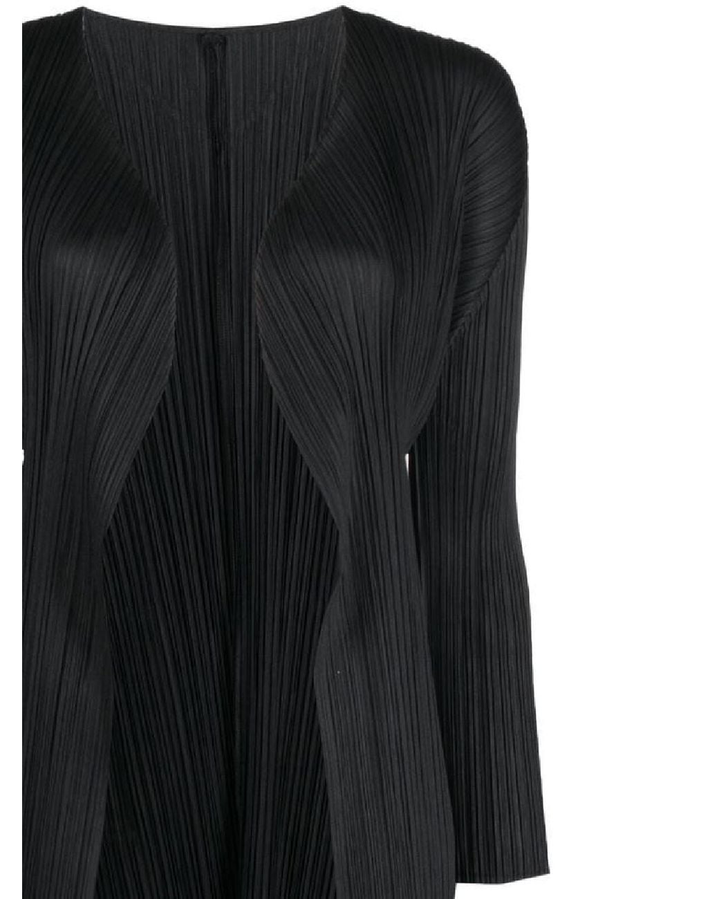 Pleats Please Issey Miyake Black Pleated Casual Jacket