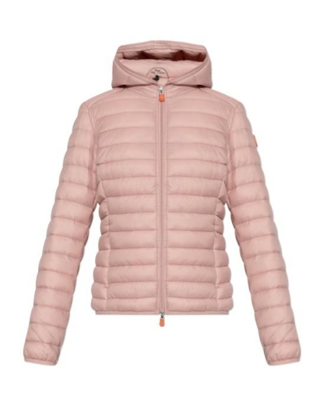 Save The Duck Pink Daisy Quilted Hooded Jacket