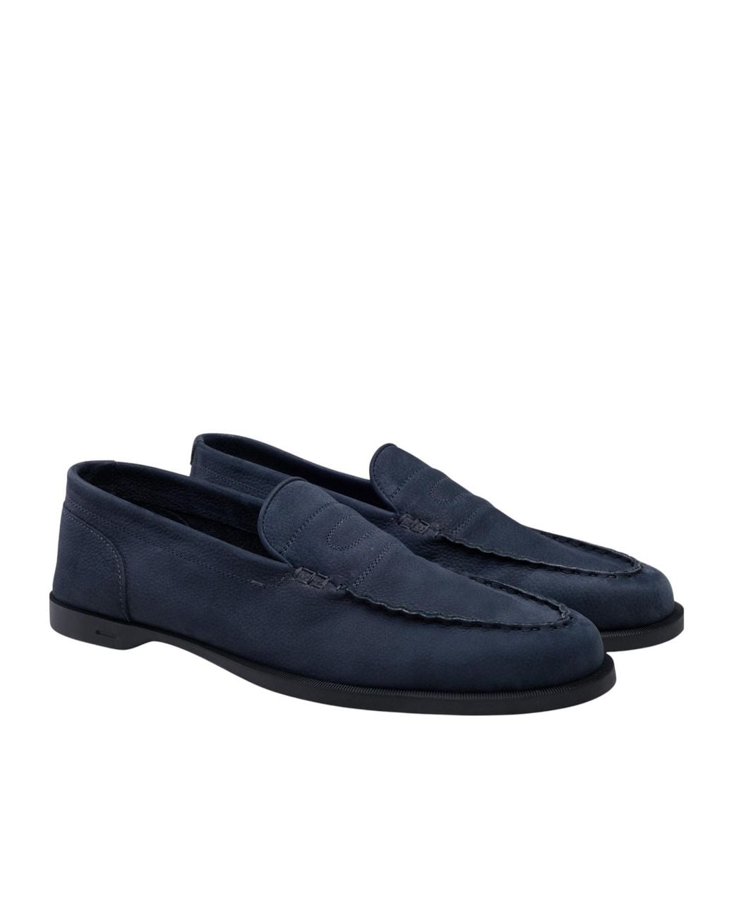 John Lobb Blue Pace Loafers for men
