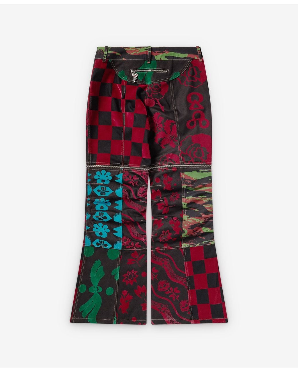 Chopova Lowena Red Bevo Wide-Leg Jeans