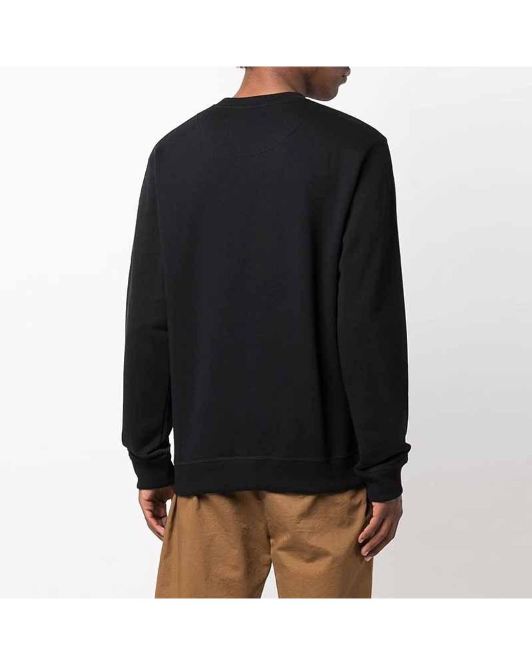 KENZO Black Crew-Neck Logo Sweatshirt for men