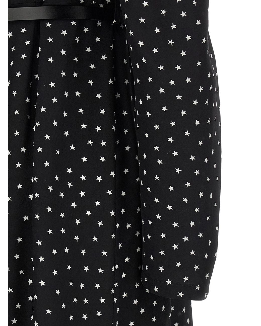 P.A.R.O.S.H. Black P.A.R.O..H. Star Print Maxi Dress
