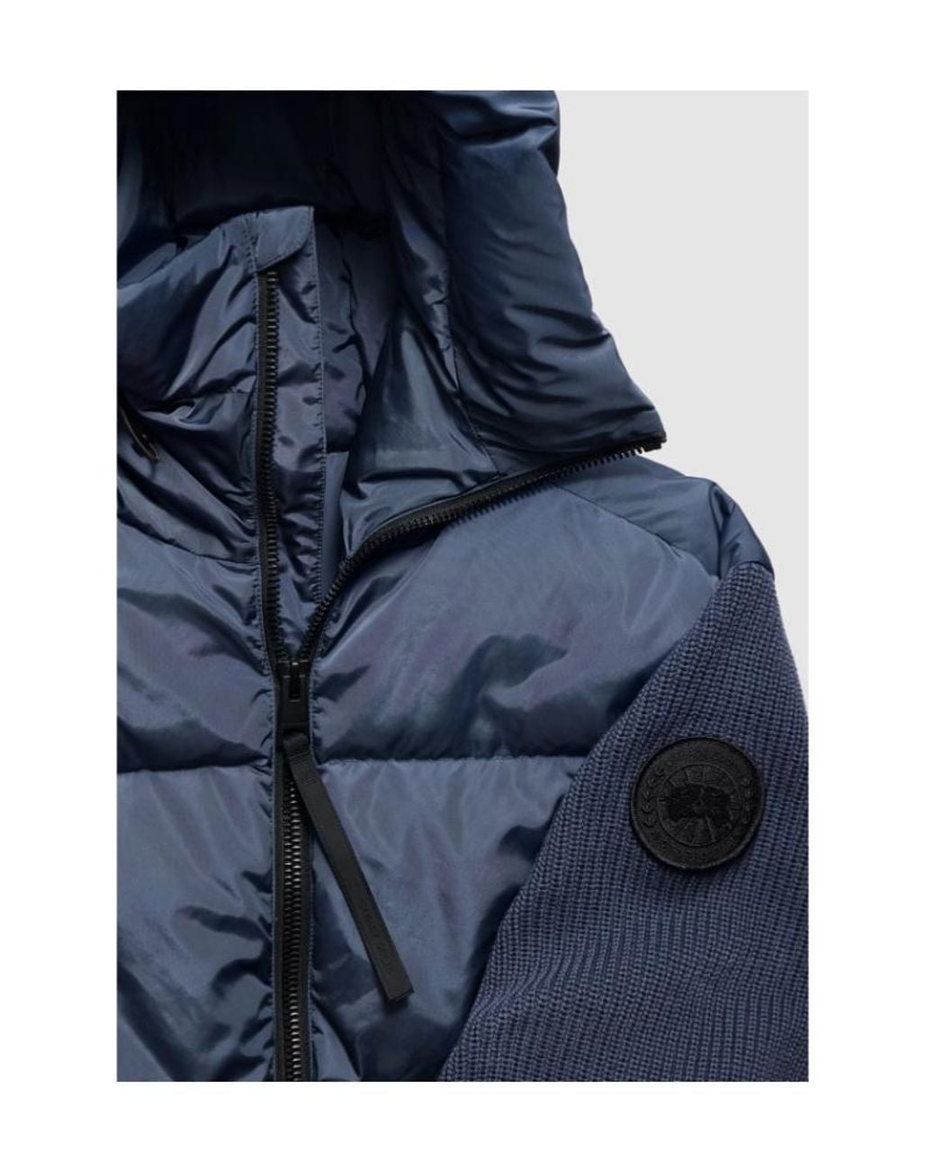 Canada Goose Blue Hybridge Grove Knit Hoodie for men