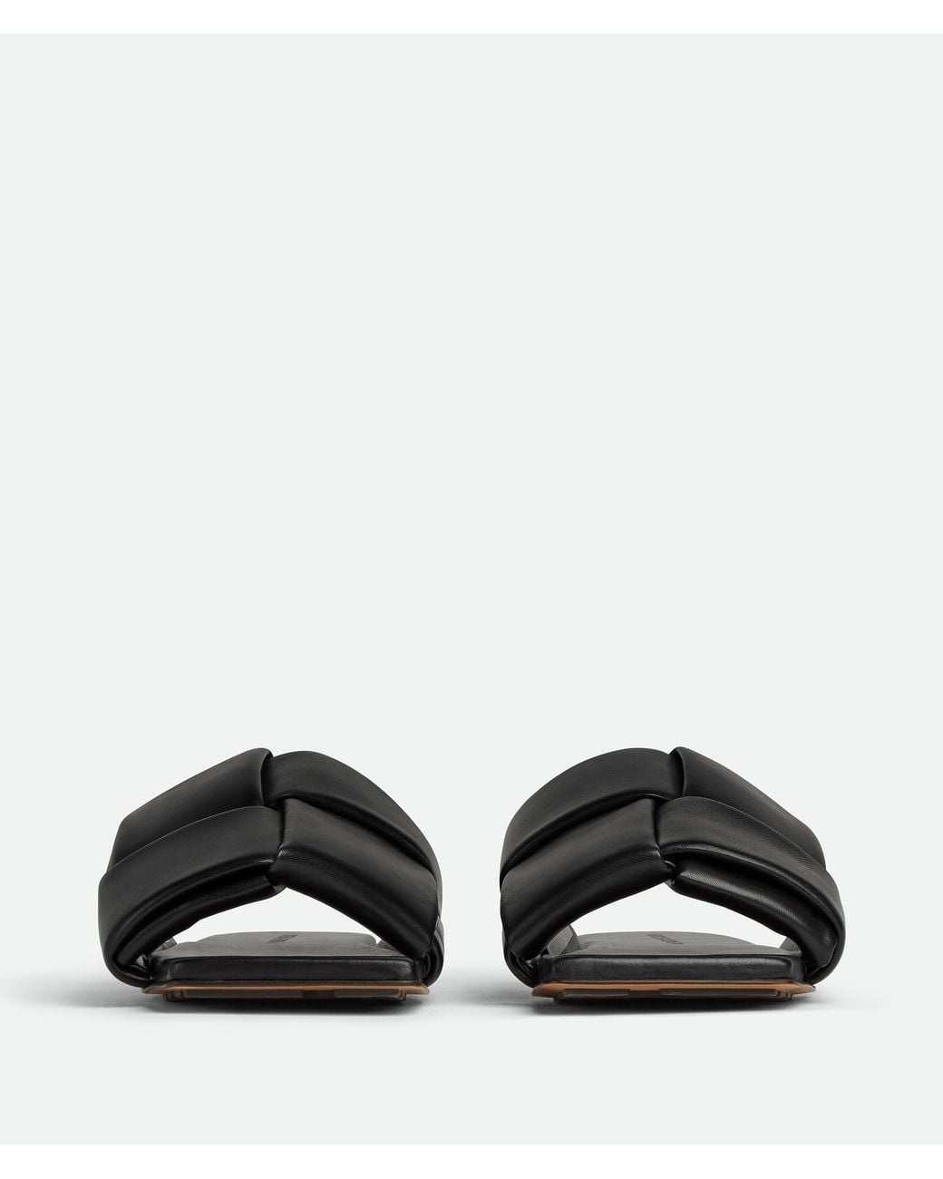 Bottega Veneta Black Padded Intreccio Mules for men