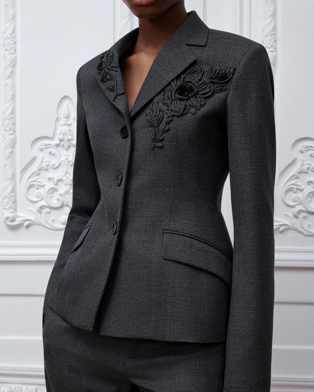 Dior Black Embroidered Bar Jacket