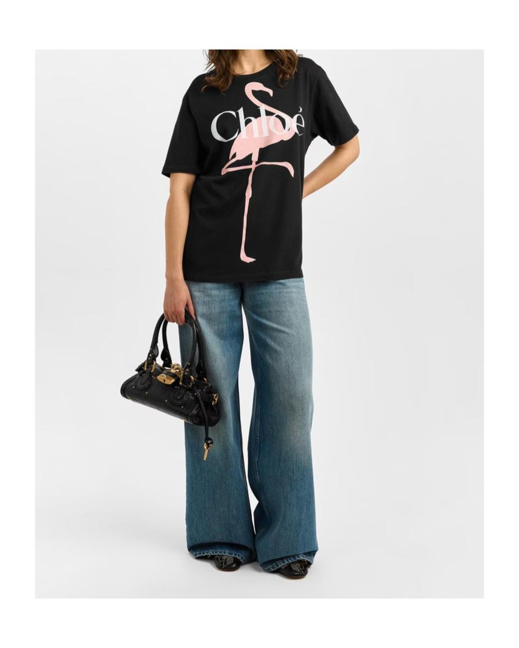 Chloé Black Logo Crew Neck T-Shirt