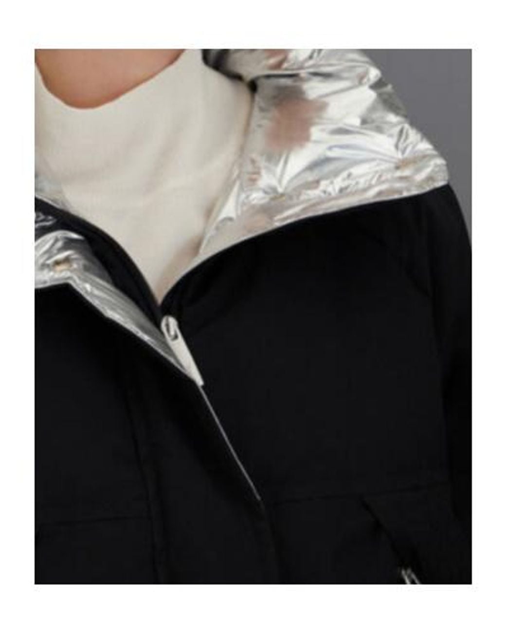 Herno Black Laminar High-Neck Puffer Jacket