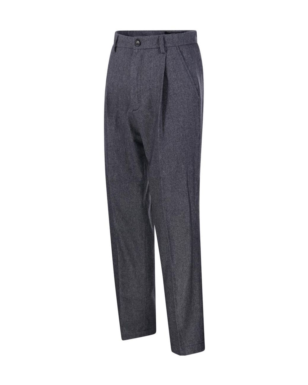 Department 5 Blue Pleated Gin Pants for men