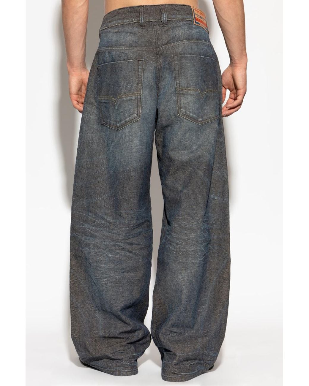 DIESEL Gray 1997 D-Enim-M Wide-Leg Jeans for men