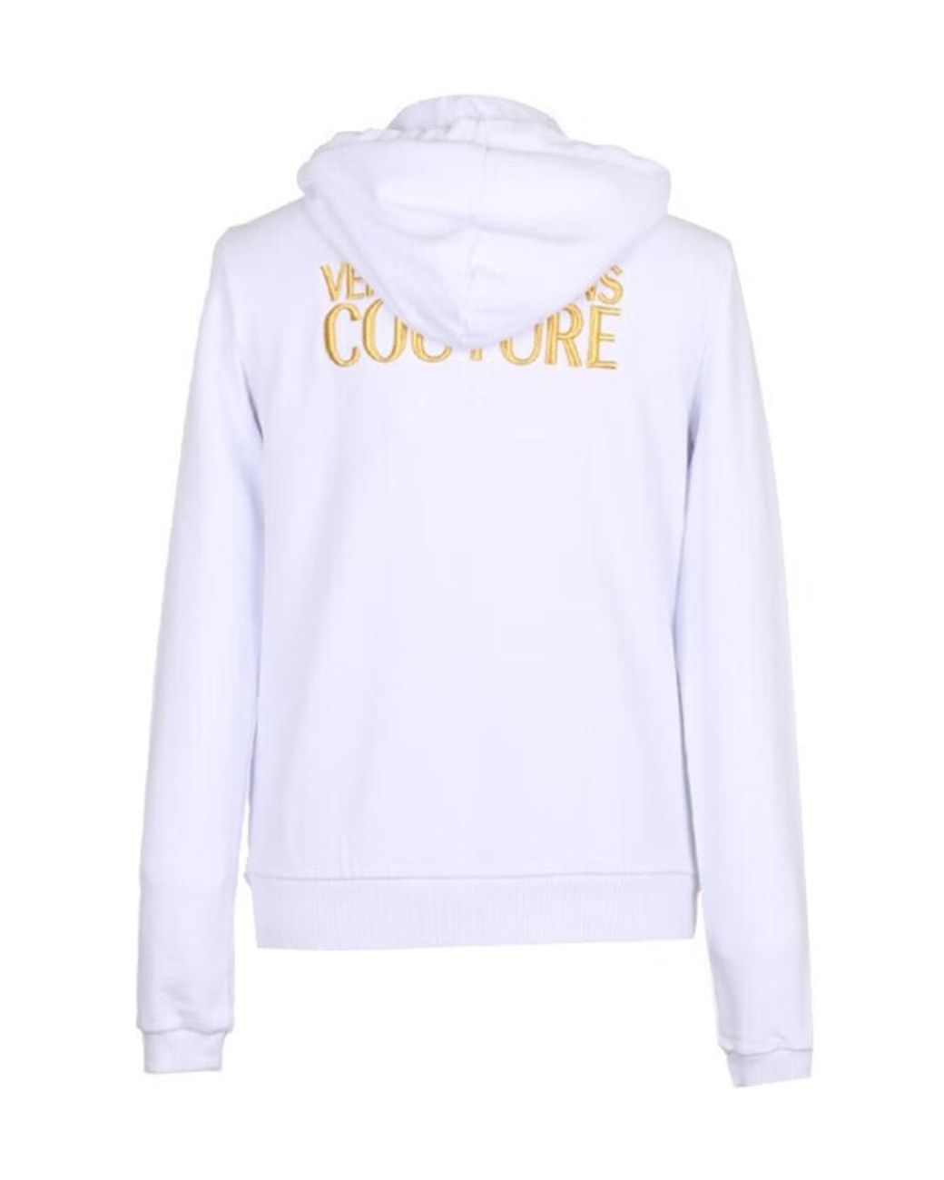 Versace Jeans White Zip-Up Hooded Casual Jacket