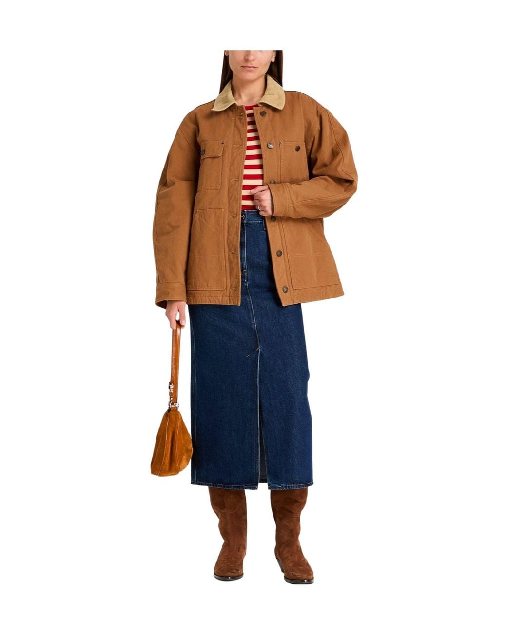 Isabel Marant Brown Solid-Color Versatile Casual Coat