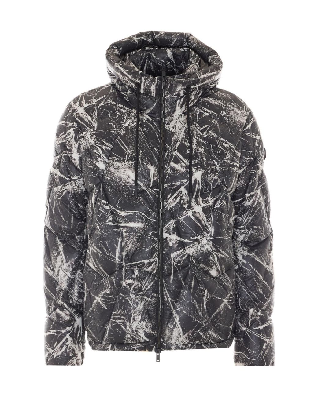 Moose Knuckles Gray Printed Zipped Jacket for men