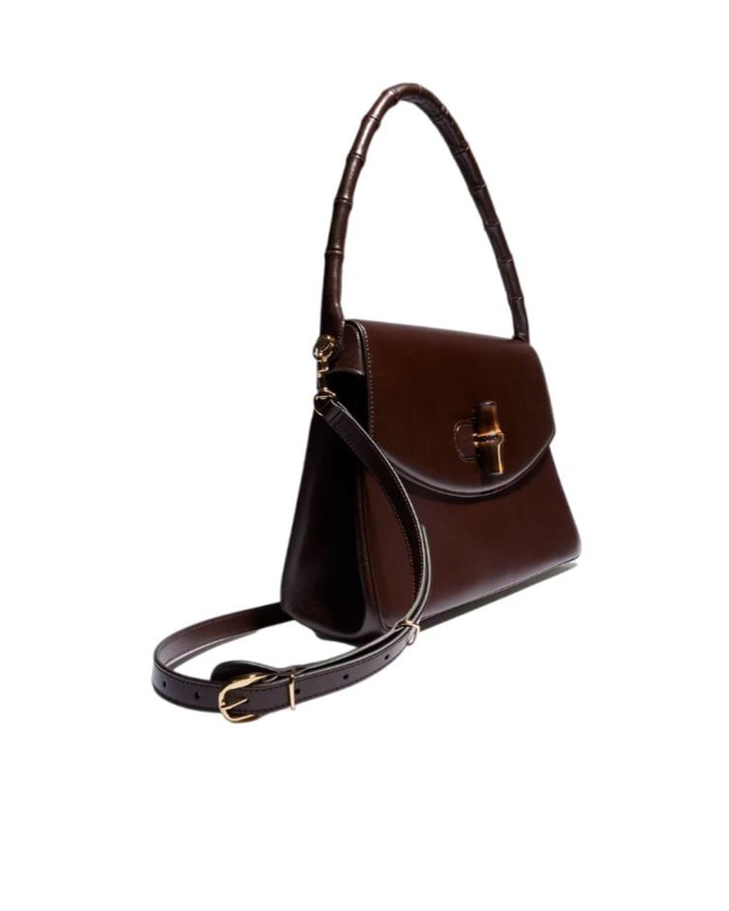 Gucci Brown Bamboo Vendetta Medium Top Handle Bag