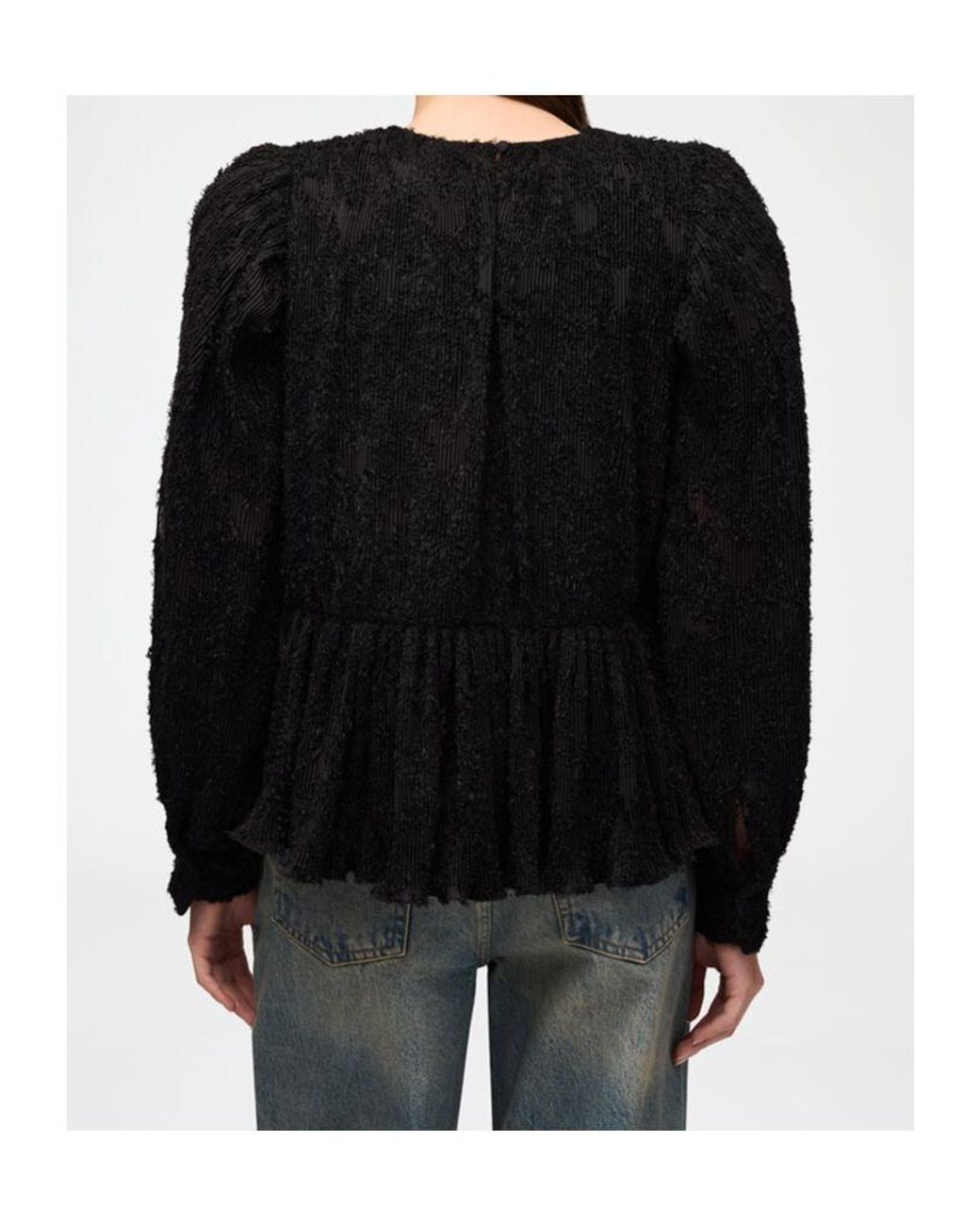 Ganni Black Blouse