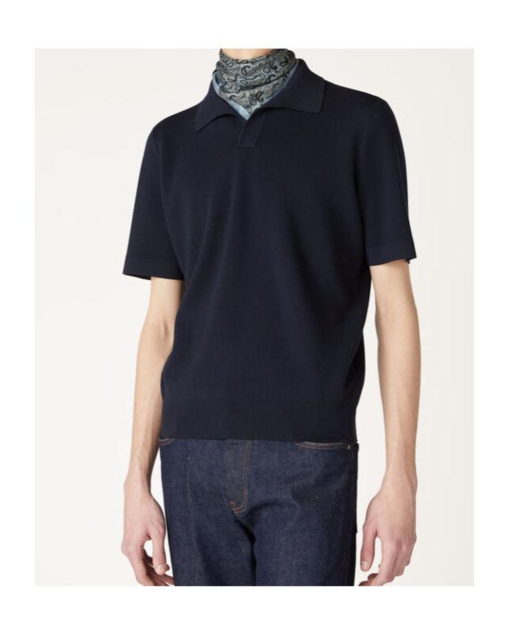 Loro Piana Blue Empire Polo Shirt for men