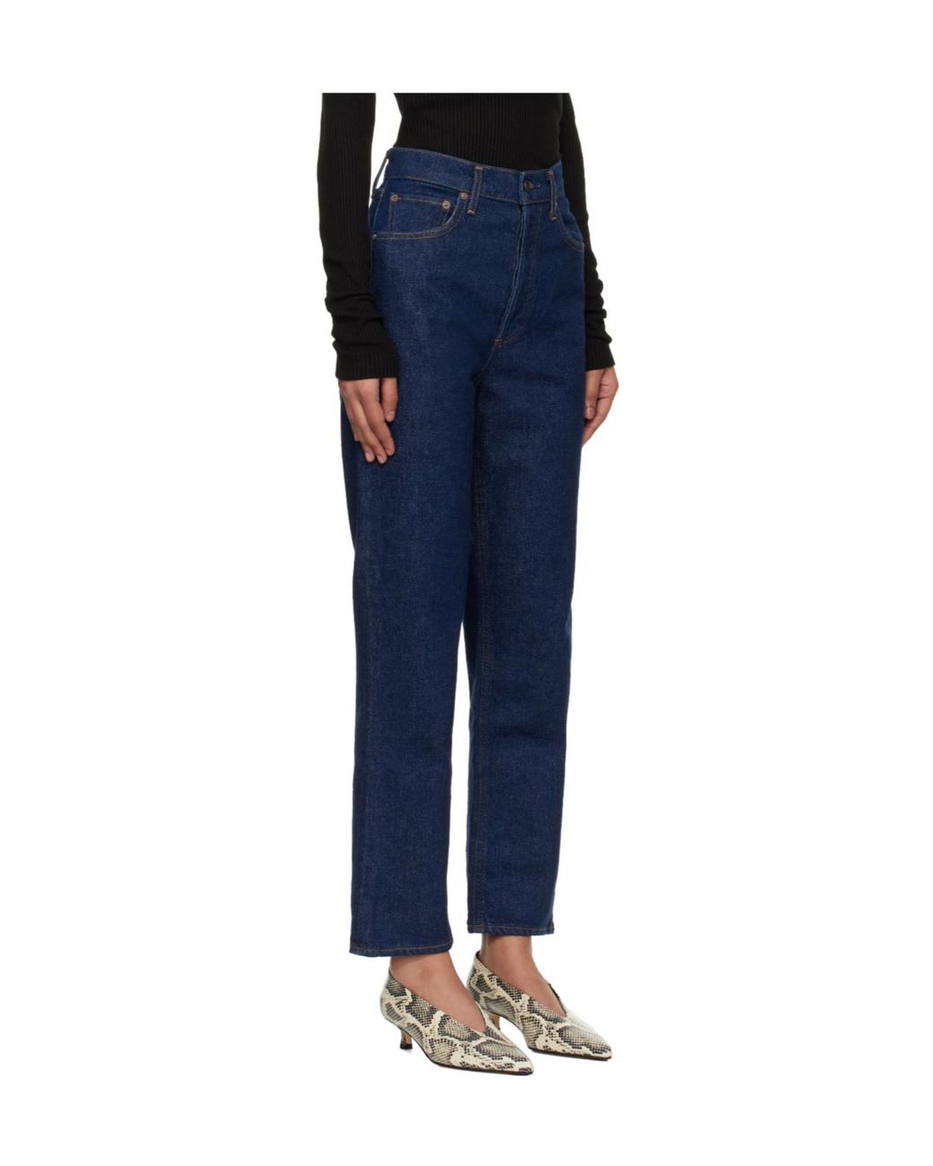 Agolde Blue 90's Pinch Waist Crop (Comfort Stretch)