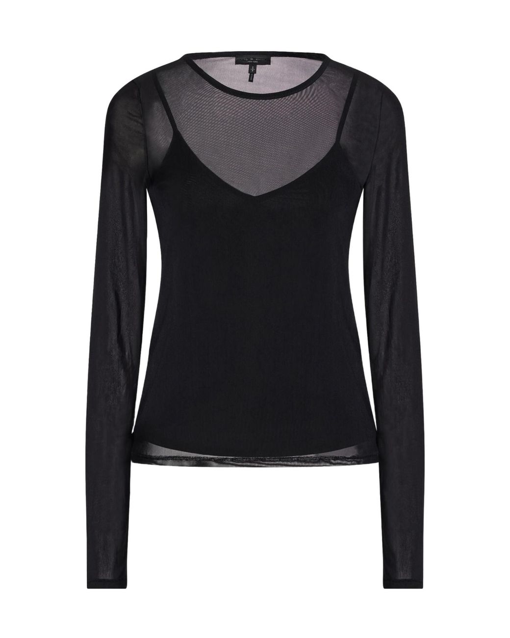 Rag & Bone Black Plain Colour Top