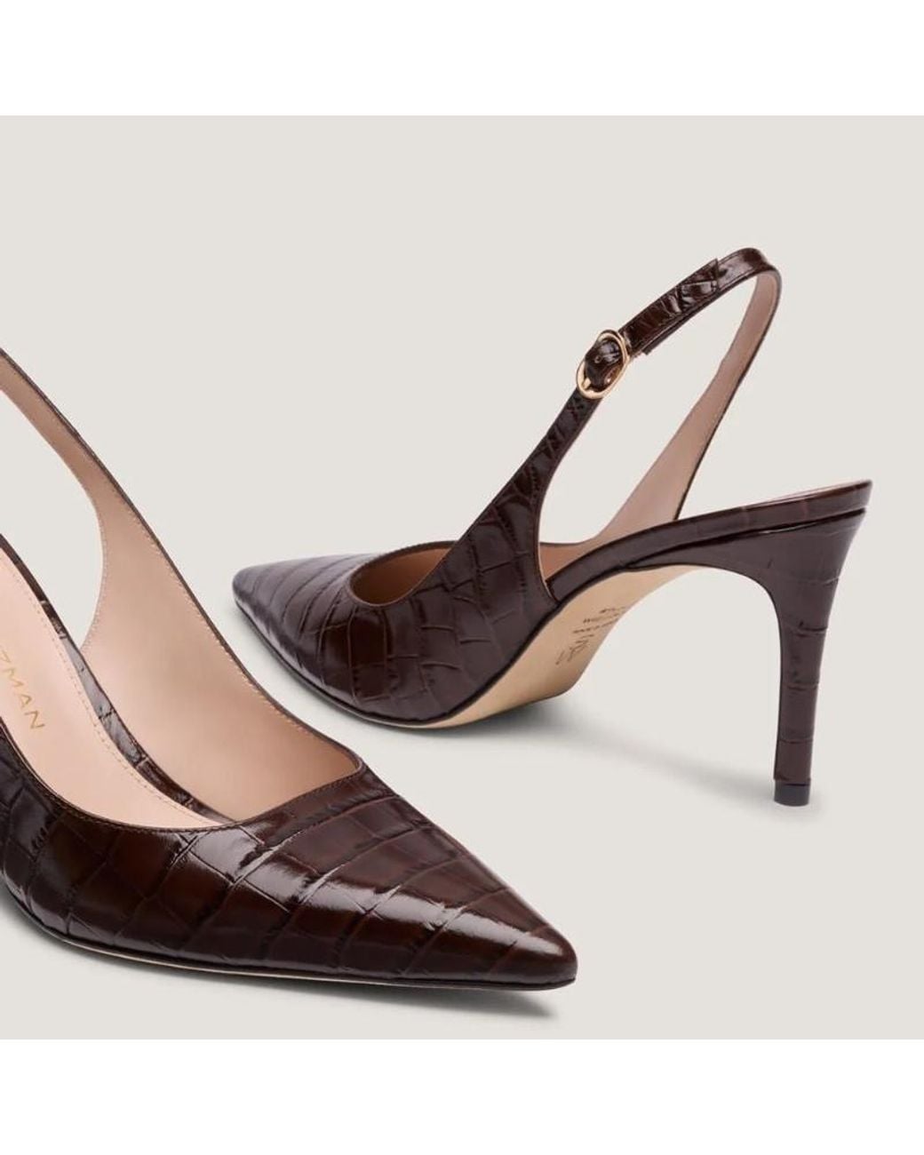 Stuart Weitzman Brown Stuart Power Slingback 75