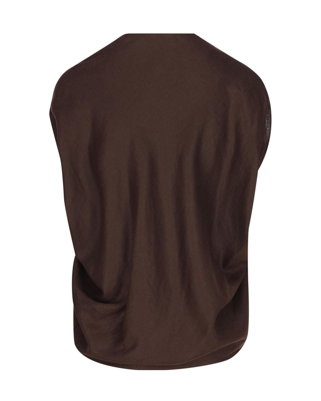 Loro Piana Brown Square Neck T-Shirt