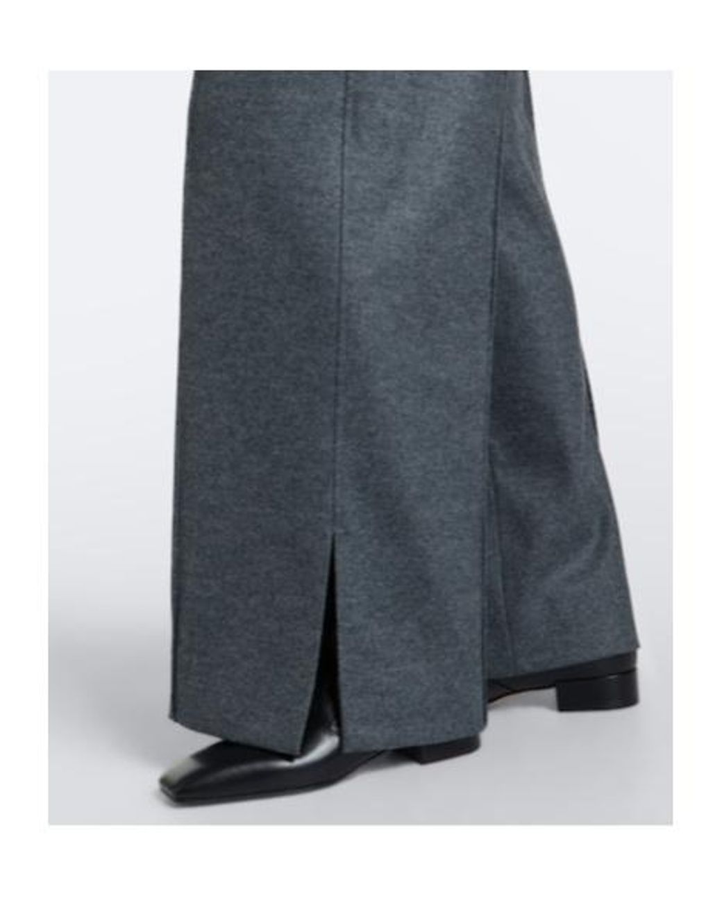 Jil Sander Gray Wool Wide-Leg Pants