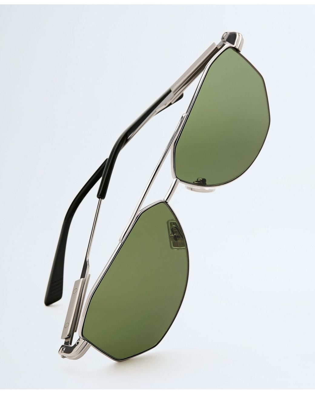 Bottega Veneta Green Aviator Sunglasses for men