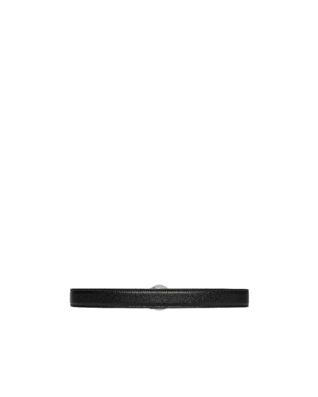 Gucci White Monogram Plaque Leather Belt for men