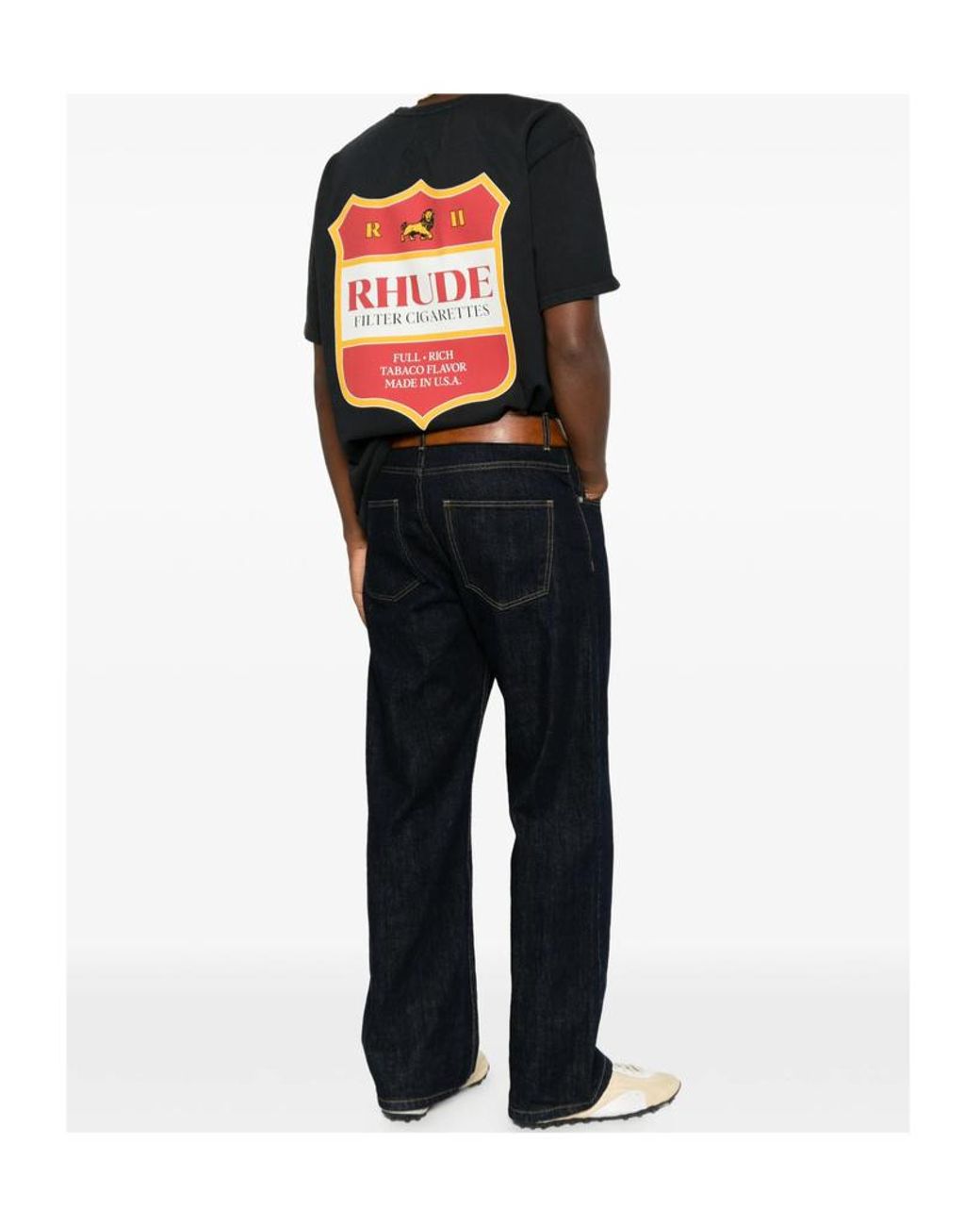 Rhude Black Filtaro Crest Graphic T-Shirt for men