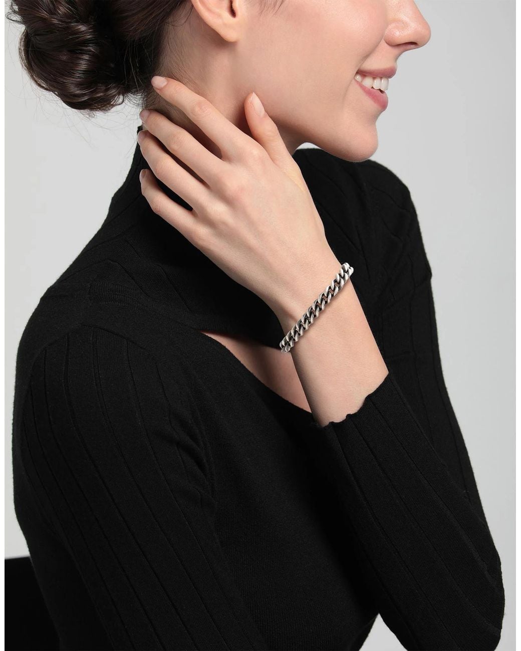 MM6 by Maison Margiela Metallic Metal Lobster Clasp Bracelet