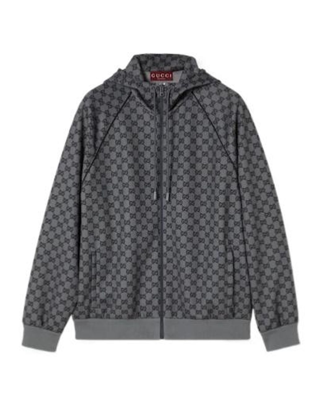 Gucci Light Neoprene Zip Through Jacket in Gray for Men | Lyst