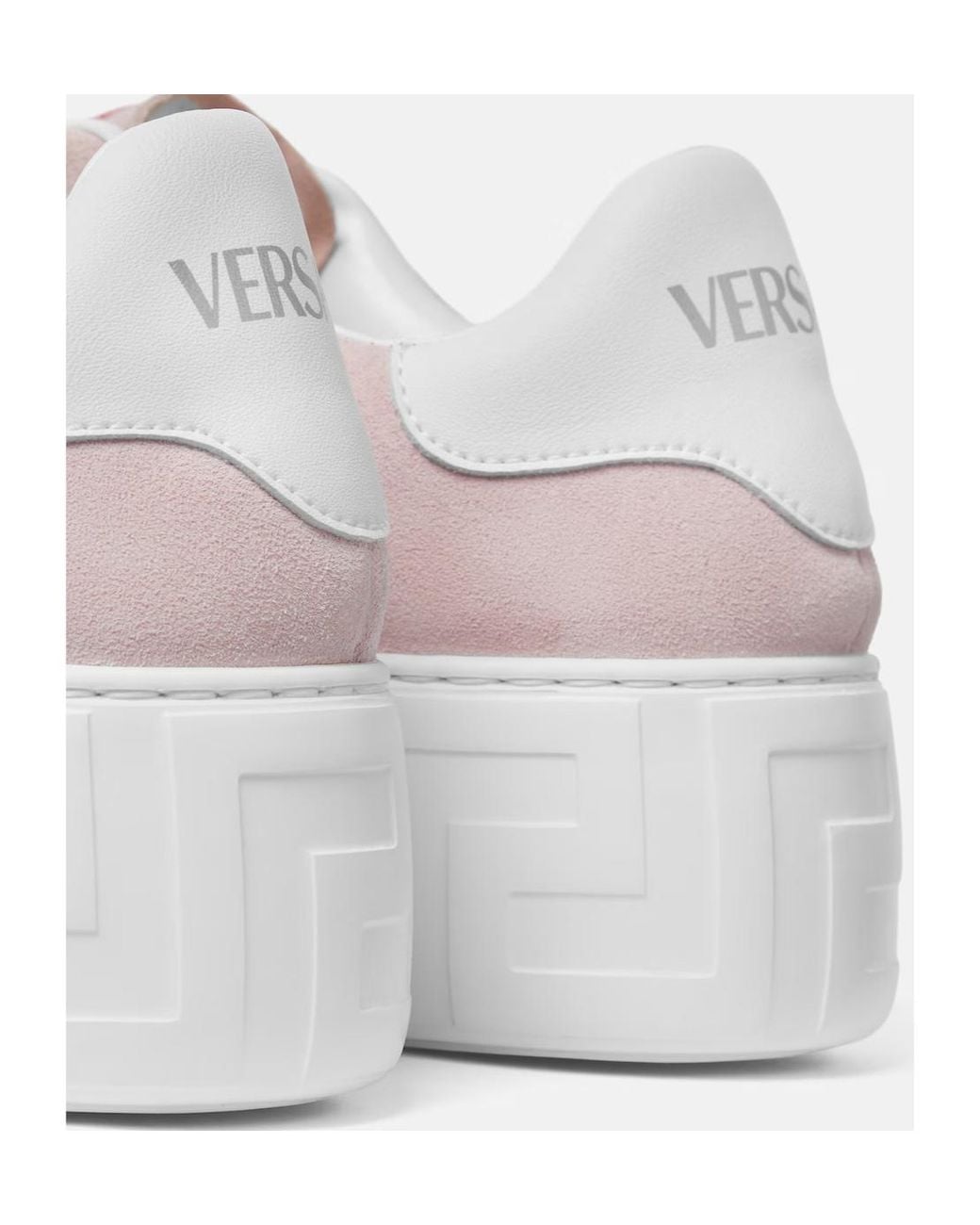 Versace Pink La Greca Platform Sneakers