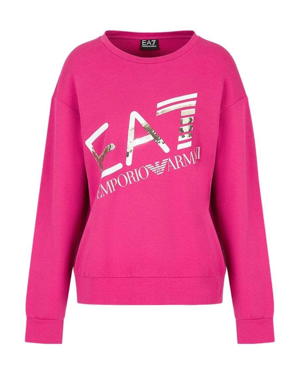 EA7 Pink Logo Pattern Sweater