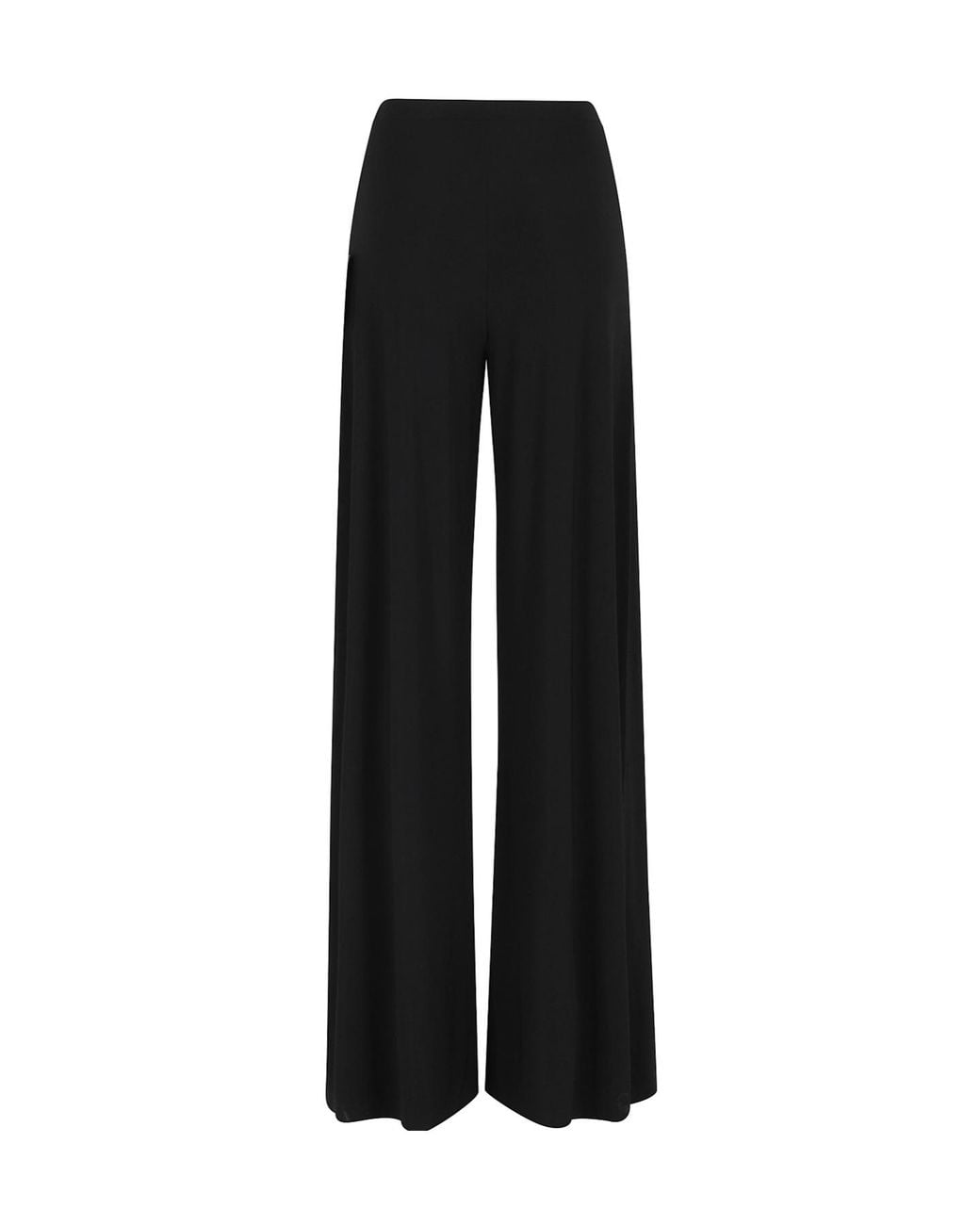 Norma Kamali Black Bias Elastic-Waist Pants