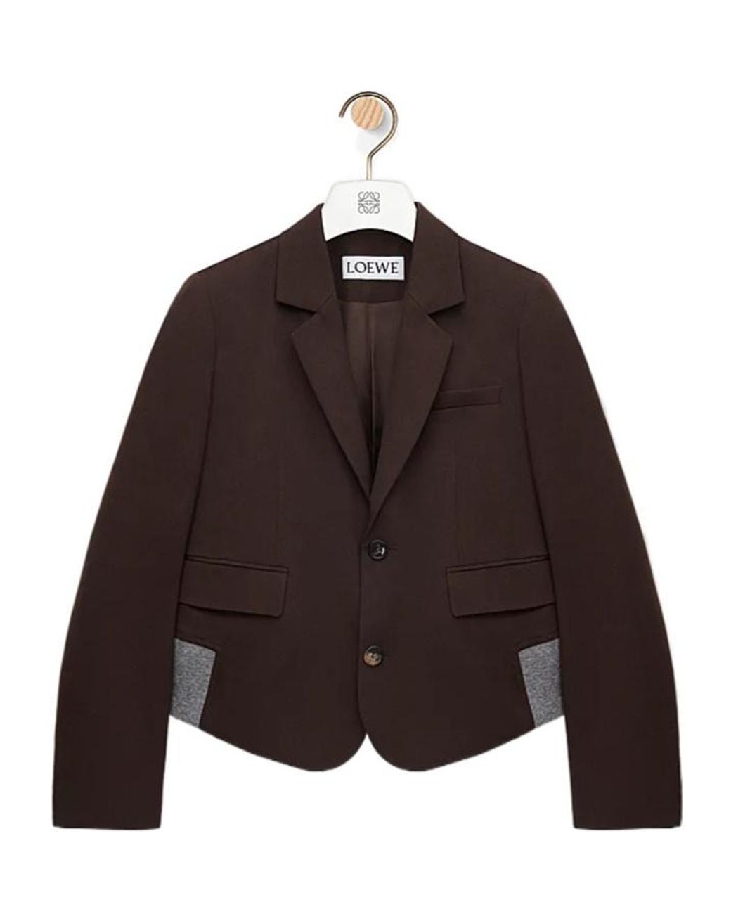 Loewe Brown Single-Breasted Cropped Jacket