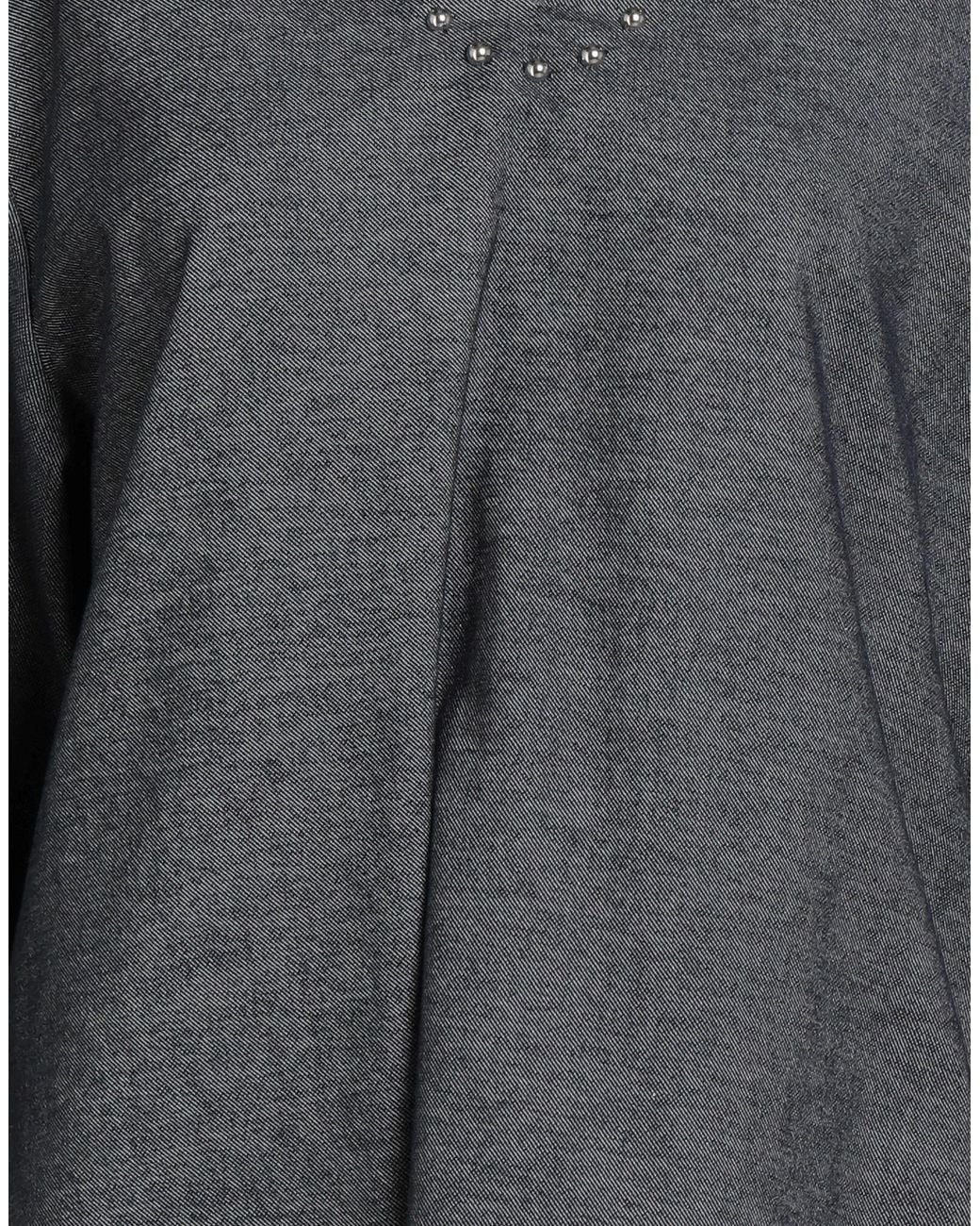 Max Mara Gray Solid-Color Denim Top